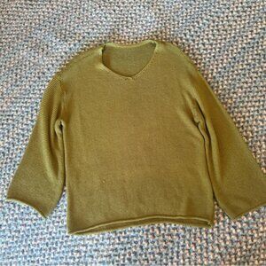 Olive Green Lightweight Women's Sweater sz L